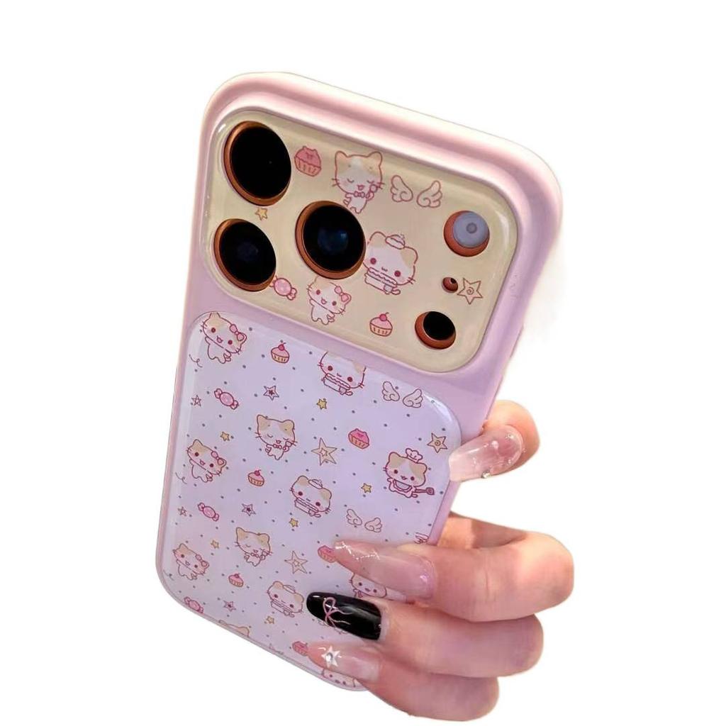 Подходит для Apple iphone17promax конфетный кот 16pro креативный 15 милый 14ins противоударный чехол для мобильного телефона