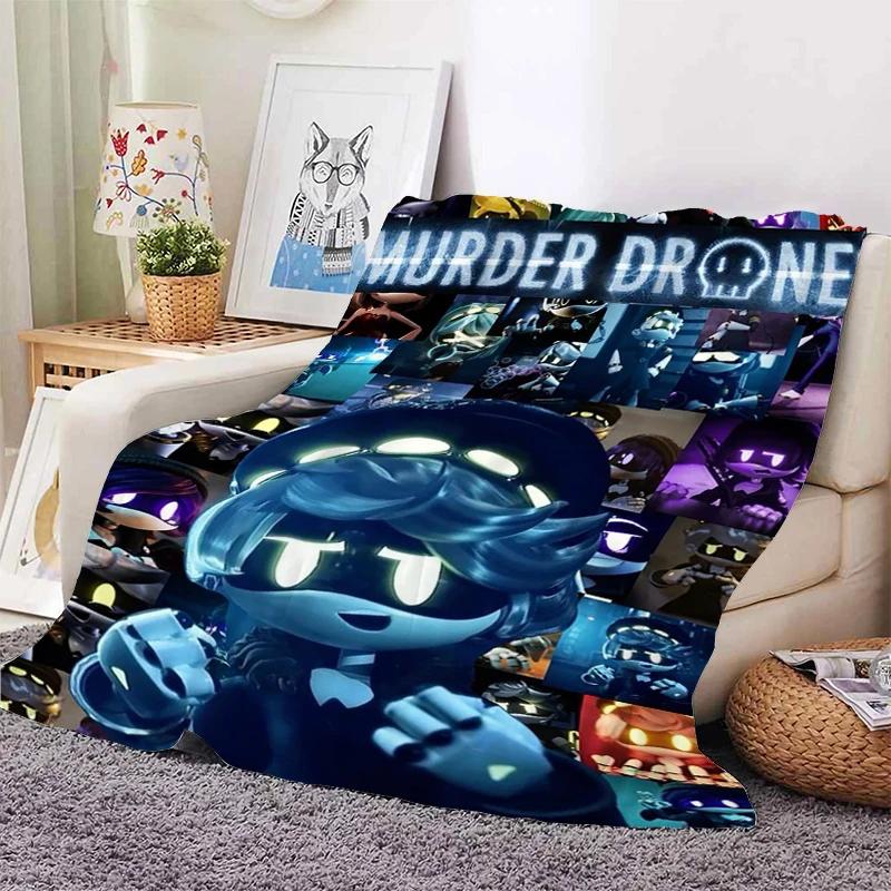 Warm Winter Blankets A-Murder A-Drones Microfiber Bedding Sofa Bed Fleece Camping Custom Nap Fluffy Soft Blankets King Size