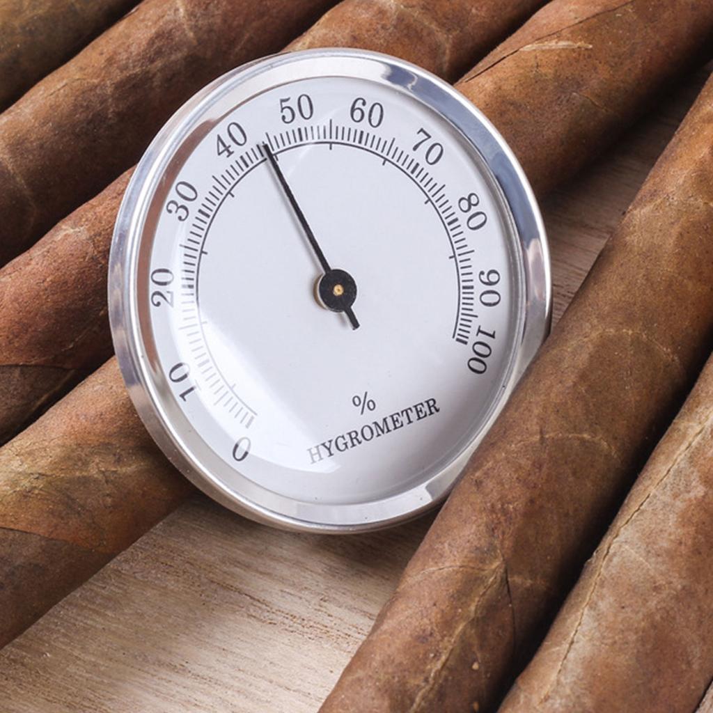 Сигарный гигрометр, точный круглый указательный гигрометр для коробки сигар, сигарного шкафа, гигрометр для хьюмидора сигар
