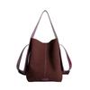 Chic Casual Style Soft Touch Bucket Tote Large Suede Ear Strap Shoulder Bag