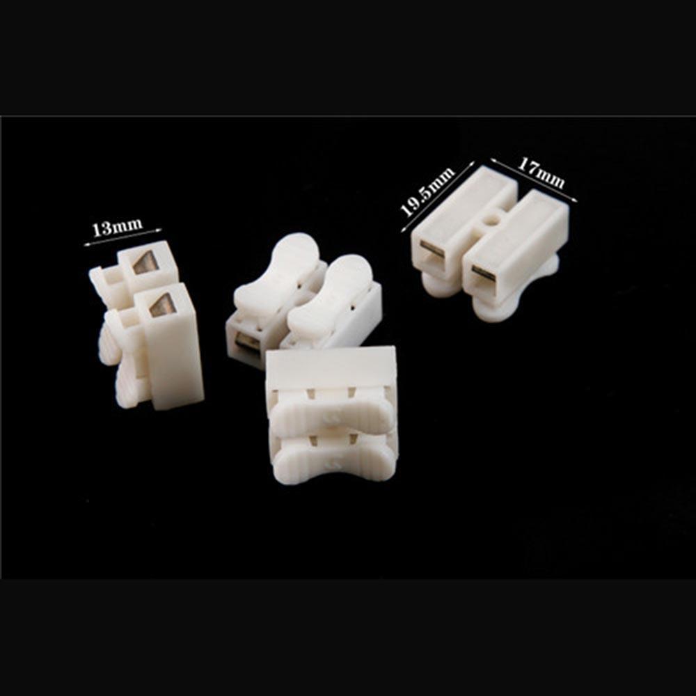 30PCS Hot High Quality Brand New Cable Clamp Terminal Block 2p CH2 Spring Connector Wire
