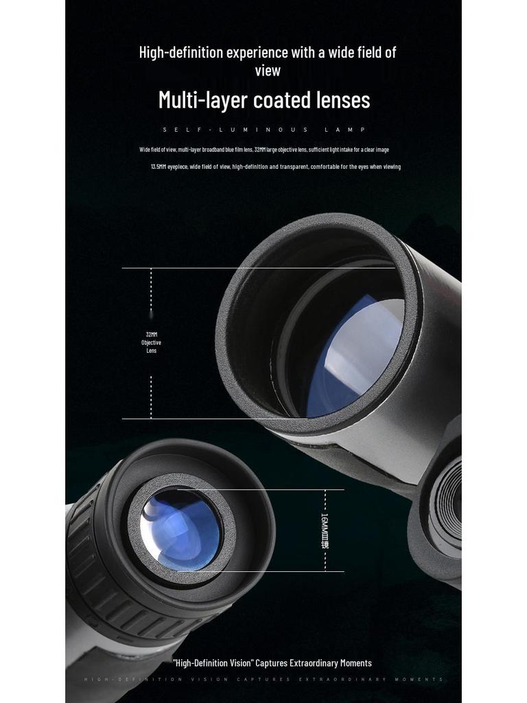HD Night Vision Binocular Camera with Screen for Outdoor Photography and Bird Watching