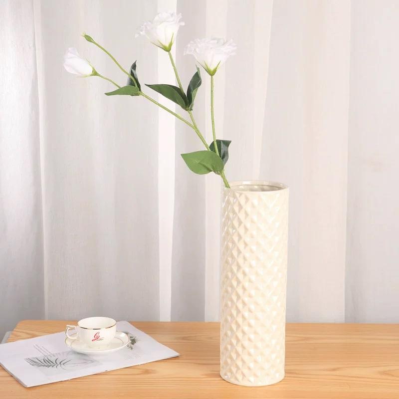 6 шт. шелковых искусственных цветов с длинным стеблем, искусственные цветы, композиция из веток, 18 головок для свадебного букета, домашнего декора