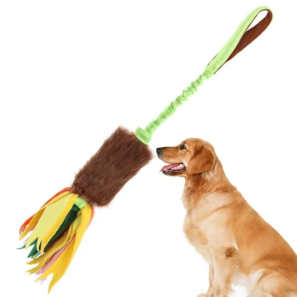Colorful Dog Tug Toy Plush Dog Interactive Toy Dog Chew Rope Pet Chew Toy Training Interactive