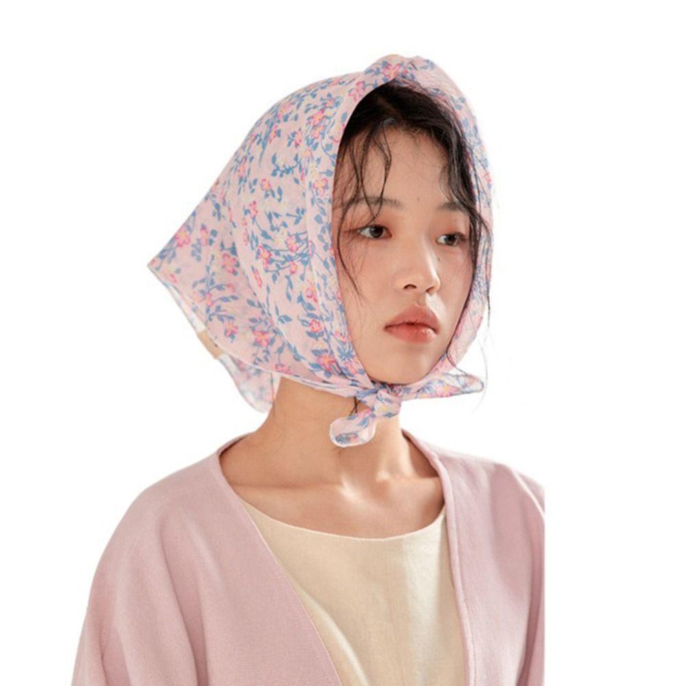 Bandanas Scarf Accessories Hair Band Square Scarf Flower Silk Scarf Female Printed Scarf