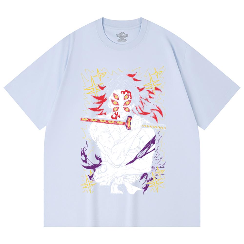 230 Gsm 100% Cotton Demon Slayer V36 Kokushibo Print Unisex Heavy Cotton T Shirt