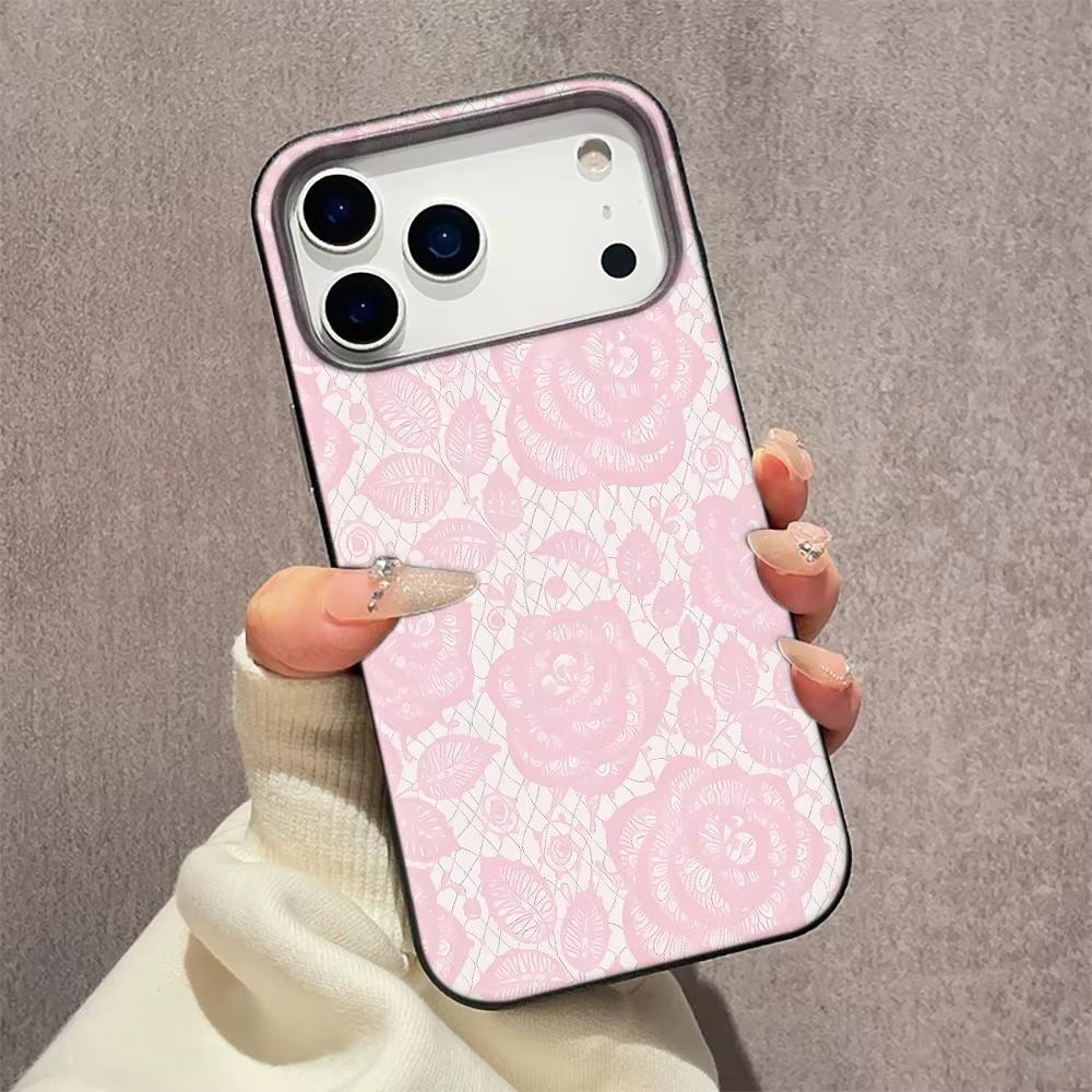 Чехол в кружевном стиле для iPhone 17 Pro Max 16 Pro 15 14 11 13 12 11 16E 17Air XR XS, текстура личи, мягкая крышка