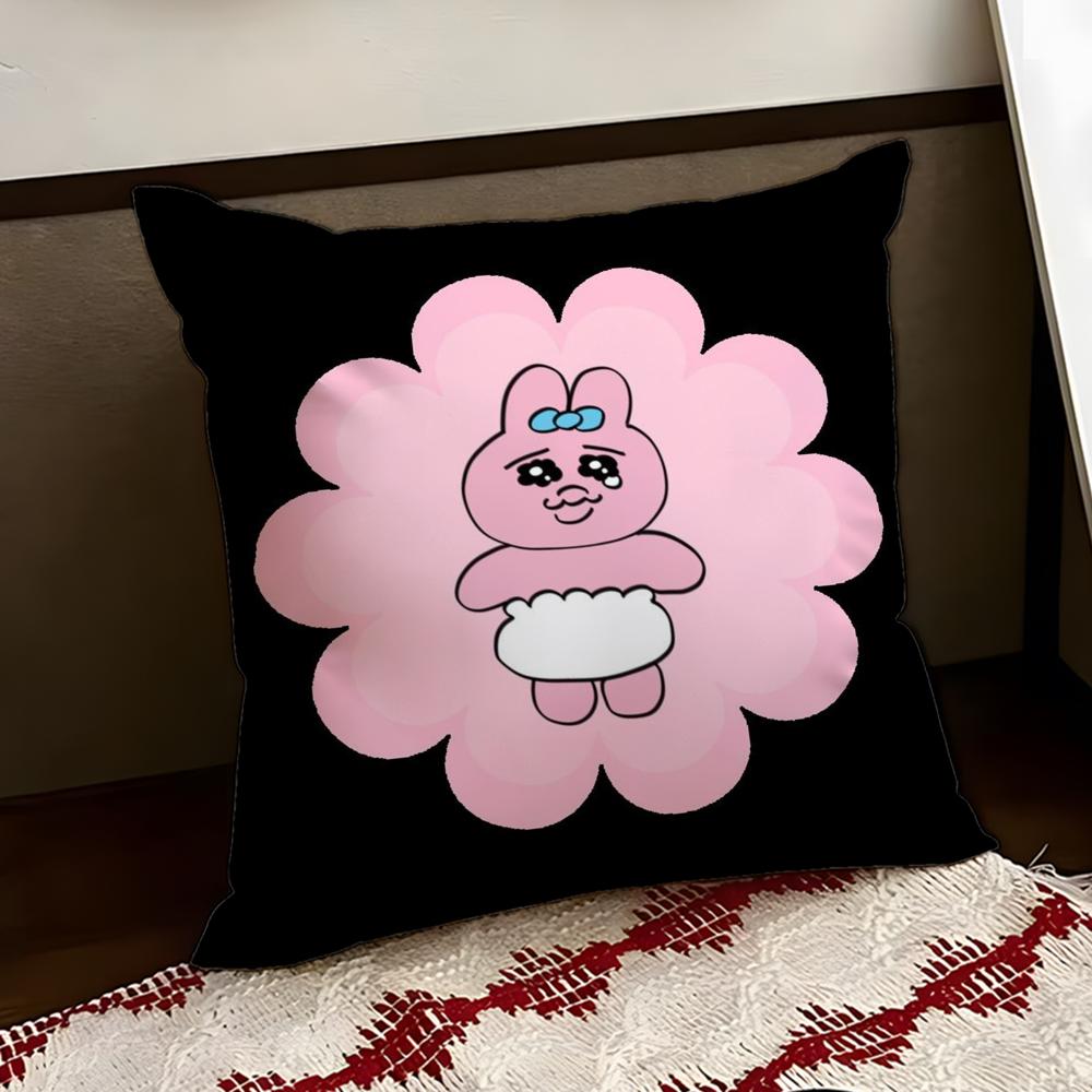 Kawaii OOpanchu Usag Cushion Cover Reversible Soft Durable Pillow Cover Home  Car MultiScene Use for Daily Comfort