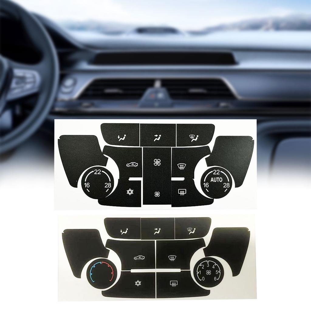 1 Set Car A/C Air Condition Climate Control Black Button Repair Decal Sticker Set For Buick For Verano For Encore