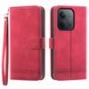 DIERFENG DF-03 для Xiaomi Redmi 15C 5G (США) (173мм)/4G (США) (173мм) Чехол-кошелек Case Lines из кожи с ремешком на запястье