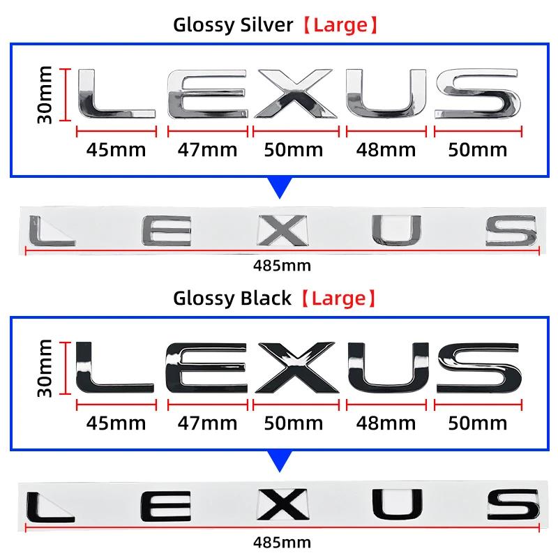 3D ABS Car Letters Rear Trunk Lexus Logo Emblem Stickers Badge For Lexus F SPORT GX460 Ct200h IS250 ES 220D IS200 Fsport GS GX