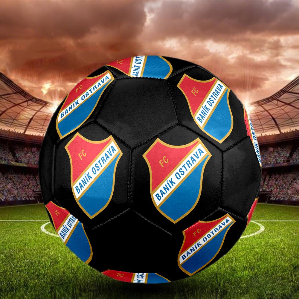 Banik Ostrava FC Soccer Ball, colorful, suitable for all ages, machine-stitched, PVC material, competition grade, durable and high bounce
