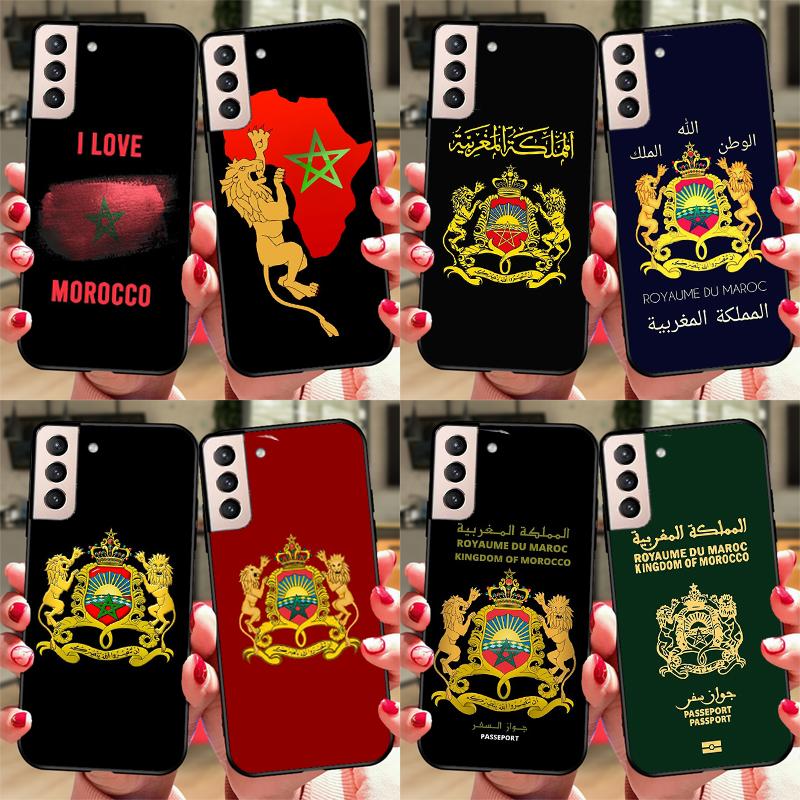 Morocco Maroc Moroccan Flag Cover For Samsung Galaxy S23 S21 Ultra S20 FE S8 S9 S10 Note 10 Plus Note 20 S22 Ultra Case
