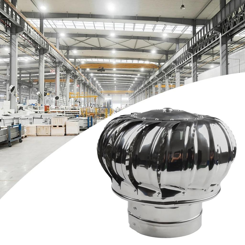 Вращающийся колпак дымохода из нержавеющей стали защищает дымоходную трубу, вентиляционное устройство для дымоудаления, влагозащищенный вентилятор