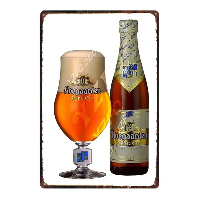 Винтажная бельгийская пивная металлическая жестяная вывеска ORVAL Chimay Ретро настенный декор для кухни, ресторана, дома Художественный постер DUA