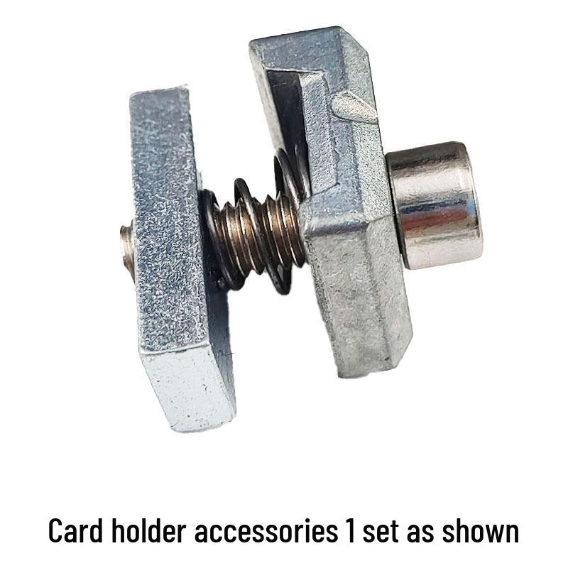 Pad Printing Machine Accessories: Oil Tray Base, Buckle, Rubber Head Holder, Position Fixing Piece, Lock, and Screw.