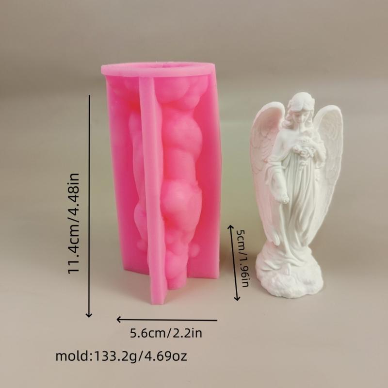 3D Силиконовые формы для девочки с крыльями, формы из эпоксидной смолы для изготовления свечей и мыла, силиконовая форма для мастики для конфет, шоколада, выпечки