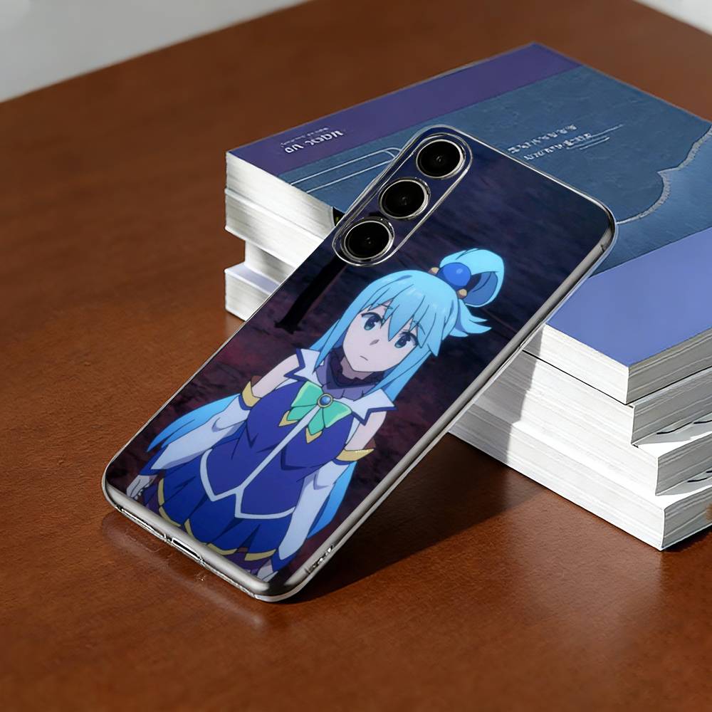 A-Aqua Аниме KonoSuba S-S Чехол для телефона Прозрачный Силиконовый Мягкий Для SamsungA10,12,20,21S,30,31,40,50,51,52,70,71