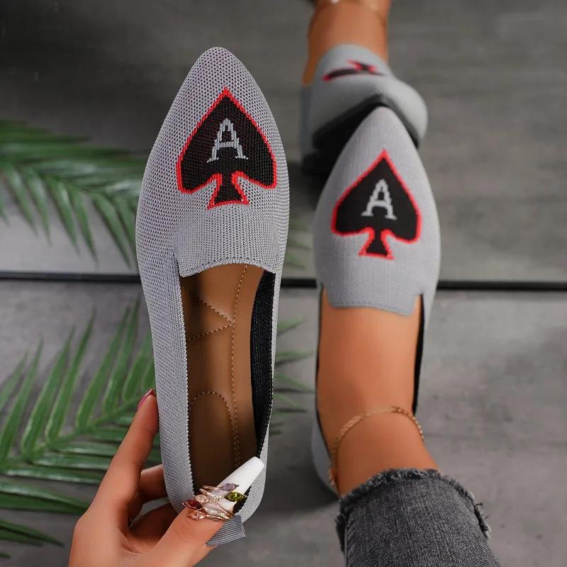 2024 женские классические балетки с острым носком, повседневные женские лоферы, дышащая обувь на мягкой подошве на плоской подошве, размеры 36-43