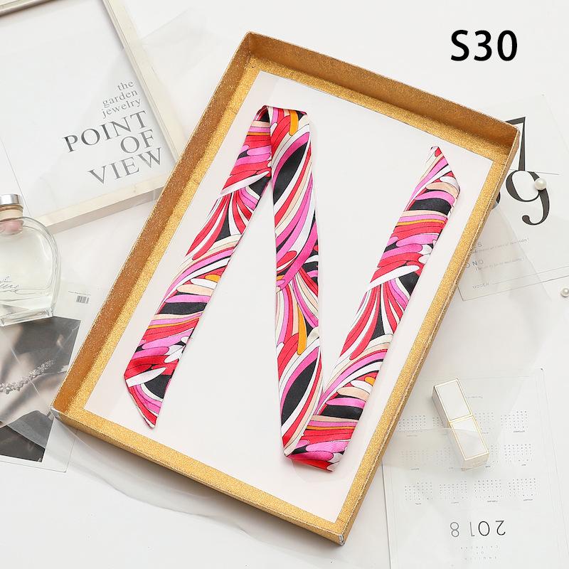 Solid Color Scarf, Women'S Slim And Long Scarf, Decorative Tie Bag, Ribbon, Versatile Headband, Bow Belt, Fashionable Scarf