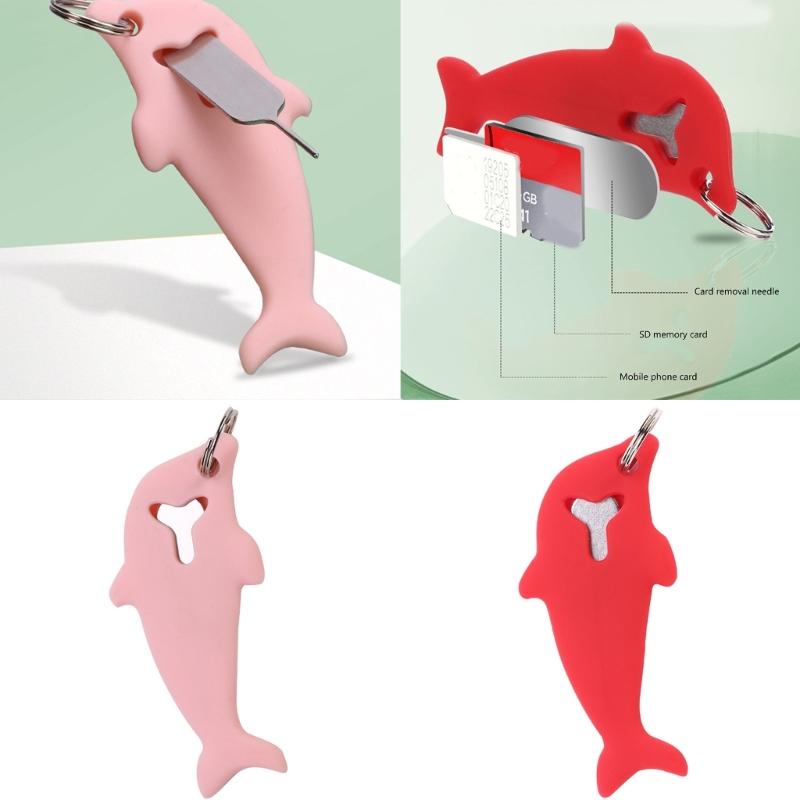 Phone Card Tray Pin Eject Removal Tool Needle Opener Ejector with Silicone Protector Case Card Storage