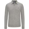 Polo Solid Logo Вышитый воротник поло с длинным рукавом Трикотажная рубашка Мужские топы Серый 710946141-002
