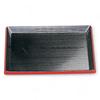 Rikyu Tray Black with Lacquerware Made In Japan J-kitchens (42cm), Red, (ABS Resin),