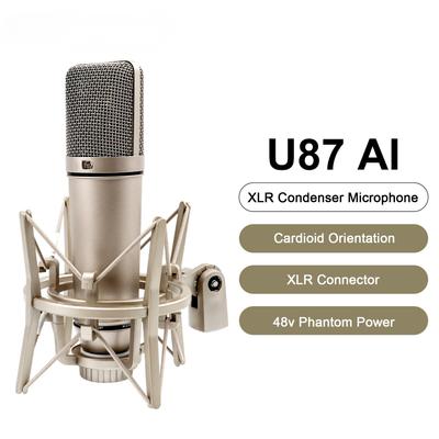 1 шт. U87 AI XLR конденсаторный микрофон профессиональный кардиоидный студийный микрофон для записи подкастов голосовая трансляция домашняя студия