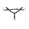 Leather-and-Metal Head-Mounted Mouth Gag with SM Training Features Alternative Control Nose Hook Integrated Mouth Expander Sex