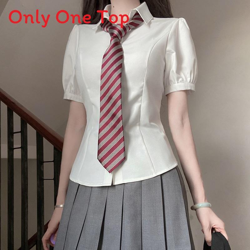 Girl Long Sleeve Solid Color Shirt With Pleated Design For Casual Wear