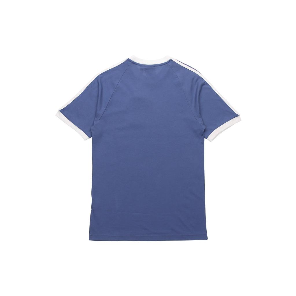 Adidas Originals Vintage Stripes 3-Series Tee with Embroidered Logo Men Tops Blue GN3501