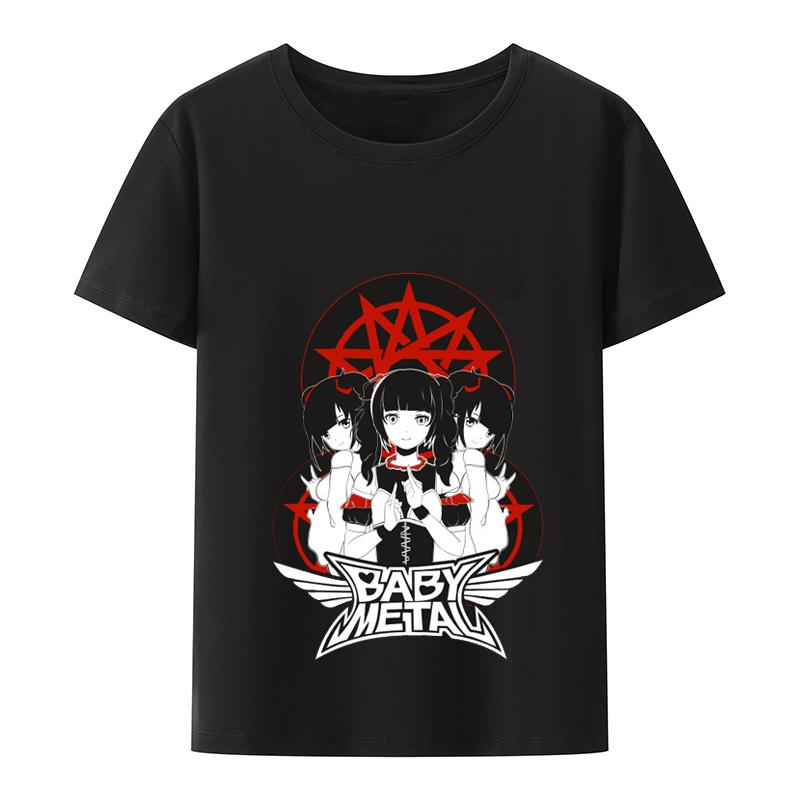 Новое поступление BABYMETAL Heavy Metal Electroacoustic Band Футболка Rock Band Унисекс и для женщин Подарочная футболка для отдыха на улице в стиле хип-хоп Модная футболка