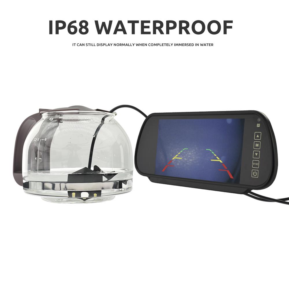 7 Inch Car Rear View Mirror Monitor with Camera Rearview Mirror for Parking Backup TFT LCD HD Screen Universal