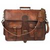 Bag Leather Satchel Natural Vintage Brown Messenger Shoulder Laptop Briefcase