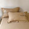 Fashionable High-End Solid Color Embroidered Pillowcase Pair - Soft & Simple