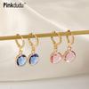 2023 Fashion Summer 6 Color Round Glass Drop Earrings Romantic Luxury Elegant Multicolor Earring for Women PD1240