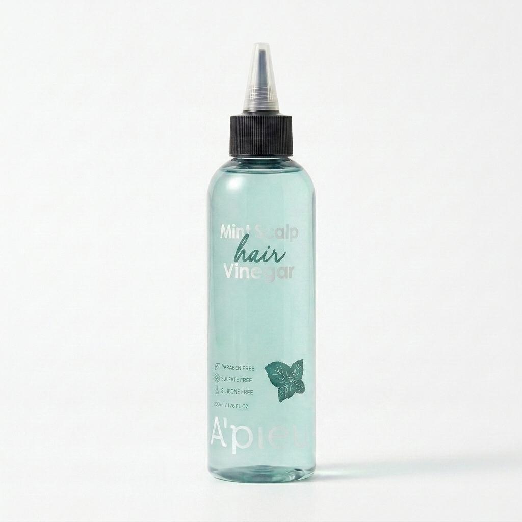 A'pieu Mint Scalp Hair Vinegar Set - [KOREAN HAIR CARE] Cooling & Balancing Scalp Treatment (200ml x 2 Bottles)