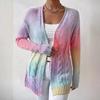 Women's Autumn and Winter Tie-dye Twist Long-sleeved Knit Casual Sweater