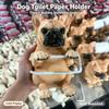 Cute Dog Resin Toilet Paper Holder, Decorative Tissue Rack For Home Bathroom Ornament