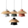 Modern Wood Pendant Light Nordic Macaron Colorful Minimalist Hanging Lamps Living Room Bedside Coffee Indoor Decoration Lighting