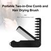 Folding 2 In 1 Hair Comb for Men Fluffy Texture Styling Comb Voluminous Wide Toothed Pocket Comb for Travel Everyday Hair Beard Mustache Grooming