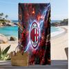 Пляжное полотенце с принтом AC Milan, быстросохнущее, мягкое, портативное, большое, прямоугольное, пляжное покрывало для путешествий, бассейна