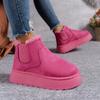 Fashion Women Platform Soft Comfortable Casual Shoes Classic Design Lightweight Round Toe Winter Thick Plush Warm Snow Boots