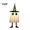Mysterious Glow Yard Decor Halloween Hanging Ghost Decoration with Witch Hat And Leg, LED Lighted Spooky Indoor Party Ornaments Floating for