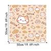 Cat Pattern Lunch Box Wrapping Cloth Foldable Reusable Cold Hot Insulation Cover Practical Eco-Friendly Self-Adhesive Cloth