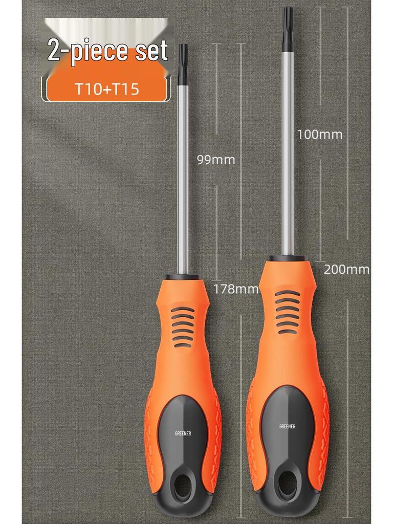 Green Forest Magnetic Hex & Mi Word Screwdriver Set: T8, T15, T20, T25, T30