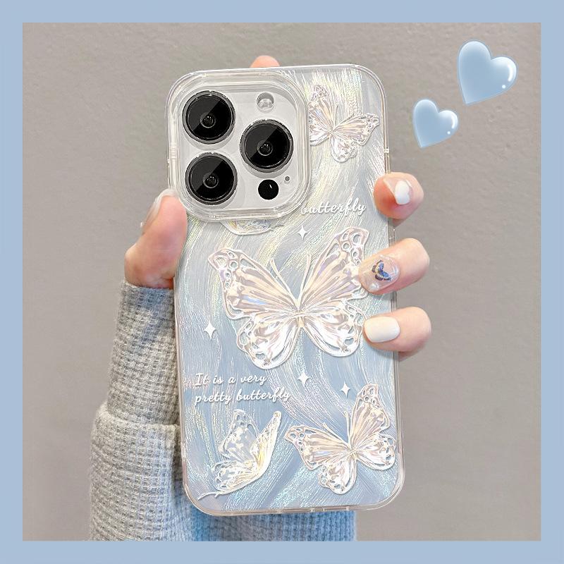 Applicable to P11 Huawei mate11 mobile phone case vivos11 beautiful super fairy butterfly oppo feather yarn laser millet 11