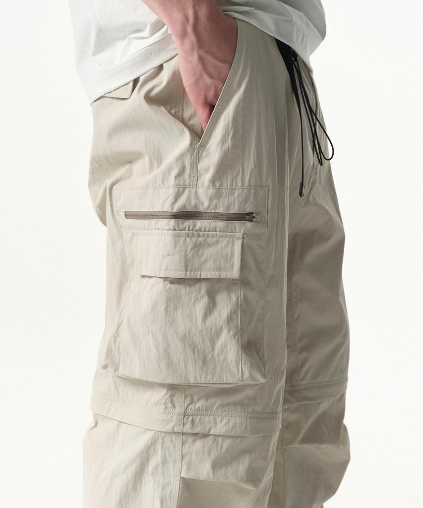 MUSINSA STANDARD [City Leisure] Wide Belted Detachable Cargo Pants [Dusty Cream]