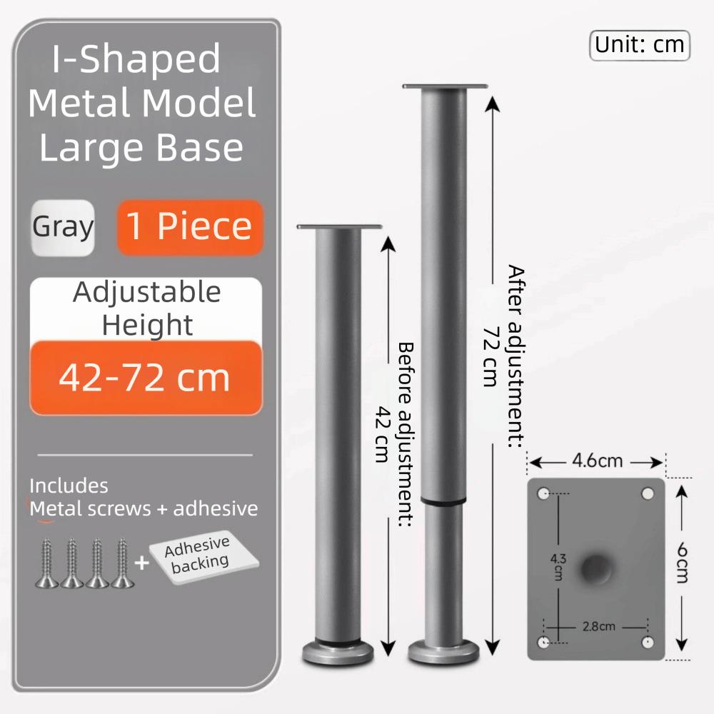 Adjustable Height Furniture Support Legs Heavy-Duty Bed Beam Support Leg Bed Bottom