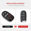 Силиконовый чехол для автомобильного ключа для Dodge Ram Charger Journey Durango Jeep Grand Cherokee Chrysler Keyless Fob Shell Holder